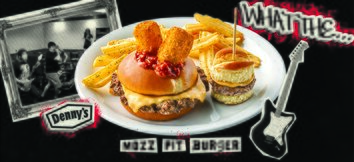 Denny's Mozz Pit Burger