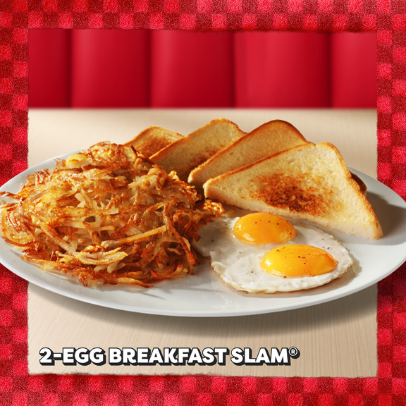 Breakfast Slam de 2 huevos de Denny's
