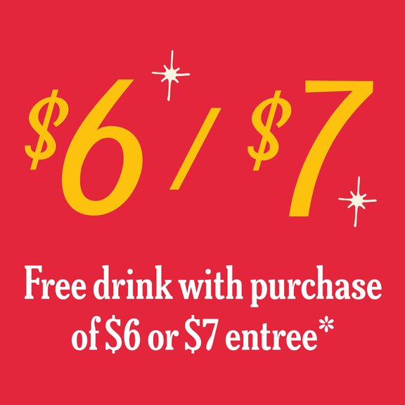 Free Drink with Purchase of $6 or $7 Entree at Denny's