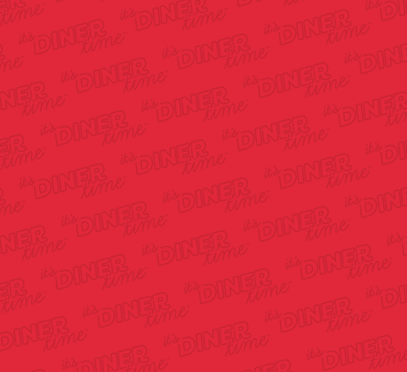 Red background that read "Diner Drip" all over