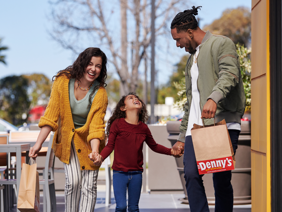 A family with take out