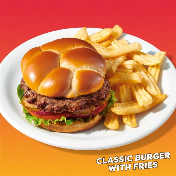 Denny's Classic Burger with Fries