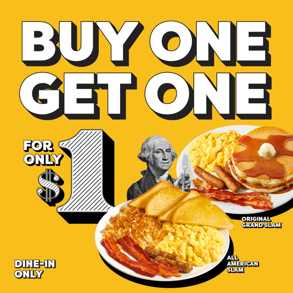 Buy One Get One for $1 Grand Slam & All-American Slam