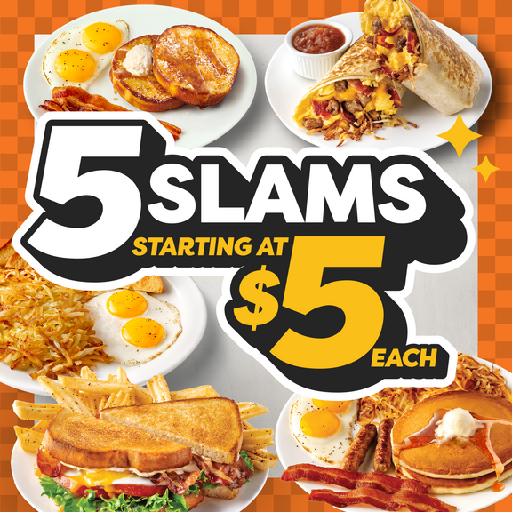 Denny's 5 Slams Starting at $5